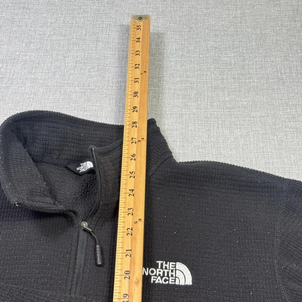The North Face 1/4 Zip‎ Waffle-Knit Sweatshirt Mens Large Black Pullover Fleece